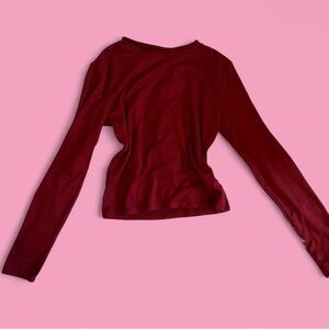 Women's Long Sleeve Maroon Top